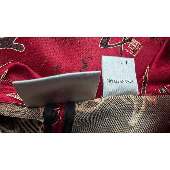 Chico's Tunic Top Burgundy Red Asian Inspired Rayon Blend Misses Size 2 L - Picture 6 of 6